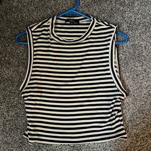 Lulus cream and black striped tank top